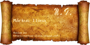 Márkus Ilona névjegykártya